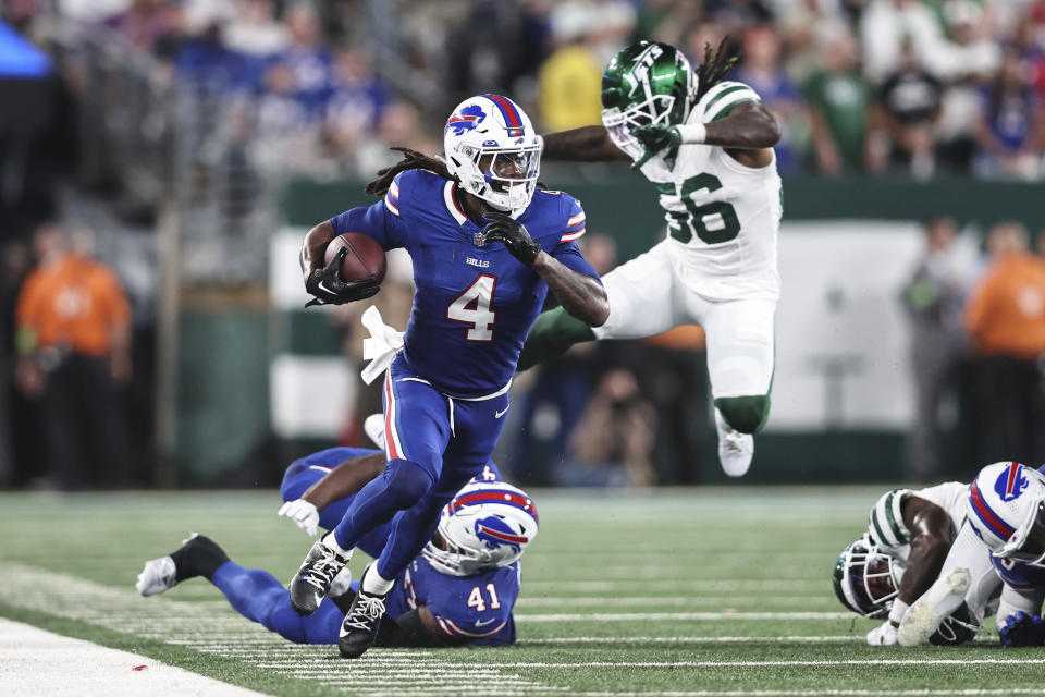 James Cook is line for a monster fantasy game against the Raiders in Week 2. (Photo by Michael Owens/Getty Images)